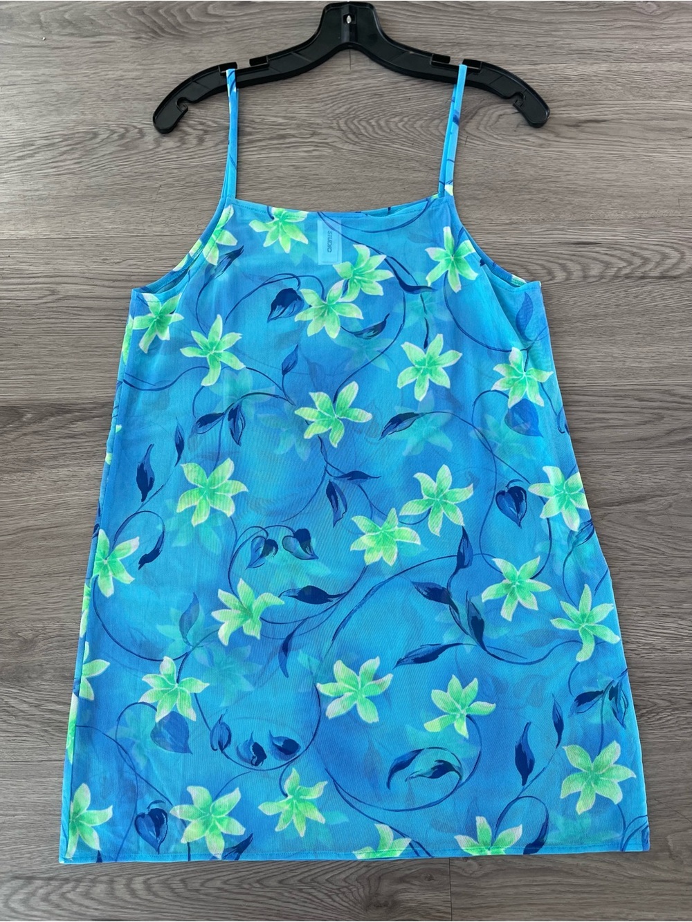 VTG Y2K floral mesh mini dress size large